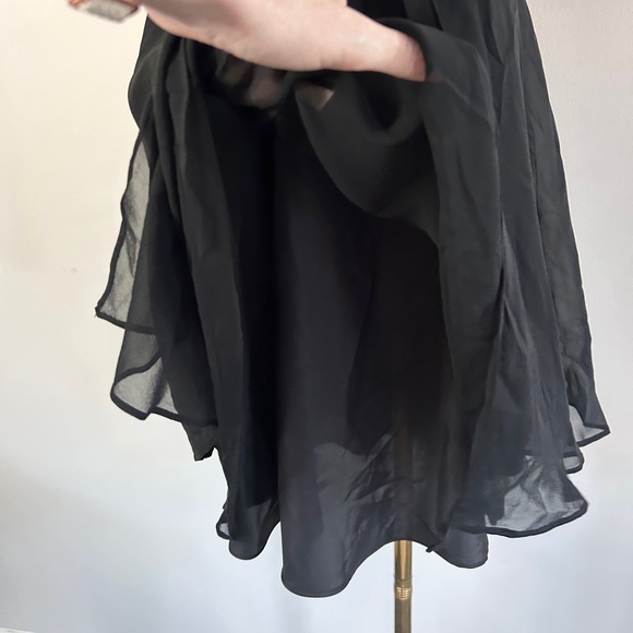 Y2K DONNA RICCO Babydoll Lace Silk Chiffon Dress Whimsigoth Fairy Grunge Size 10 - Picture 6 of 15